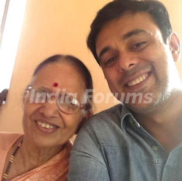 Sumeet Raghavan with his mother