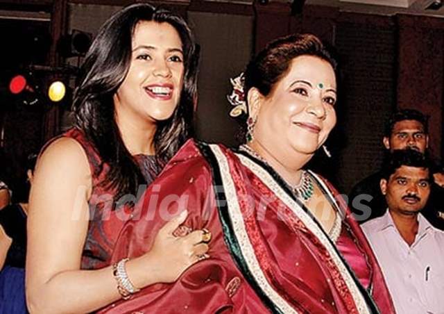 Ekta Kapoor with her mother