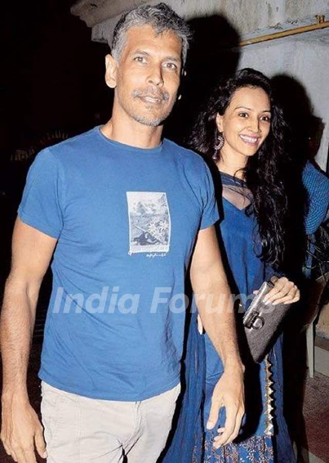 Milind Soman with Dipannita Sharma