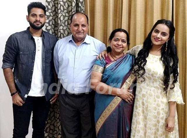 Aastha Chaudhary with her family