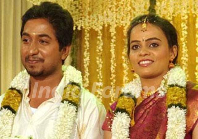 Vineeth with his wife