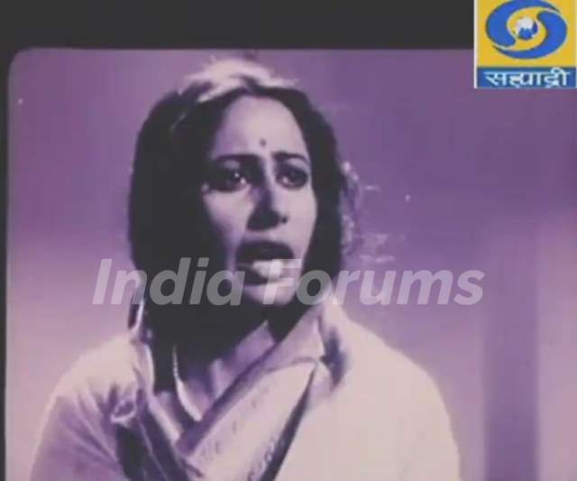 Smita Patil as a television newsreader
