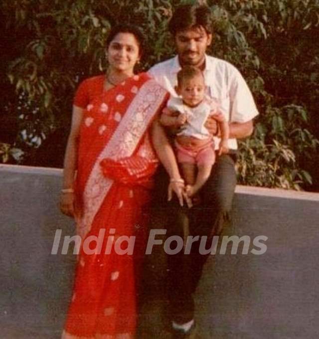 Varun Sandesh's childhood photo with his parents