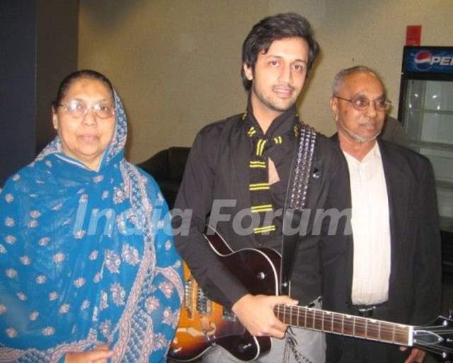 atif aslam with his father