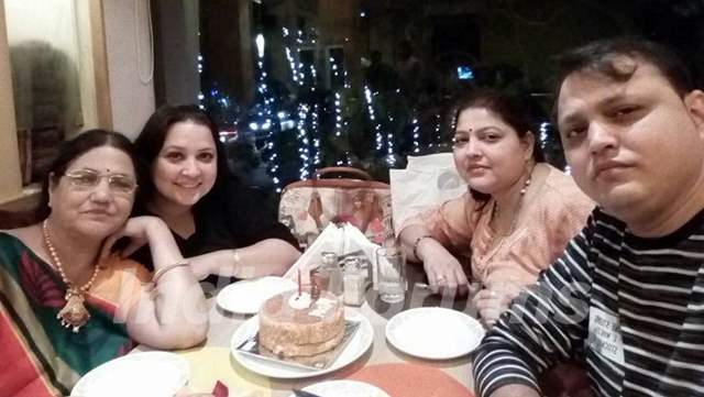 Surbhi Tiwari with her mother and siblings