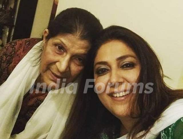 Lubna Salim with her mother