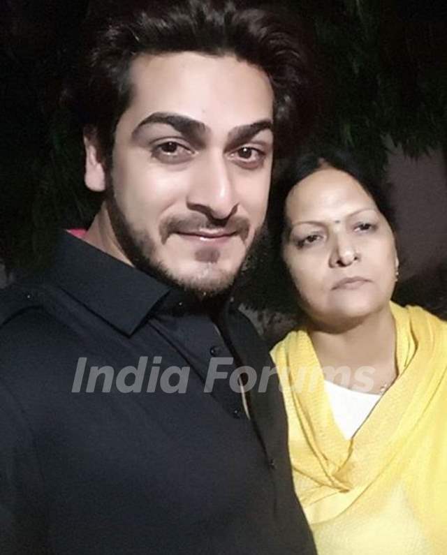 Ankit Arora with his mother