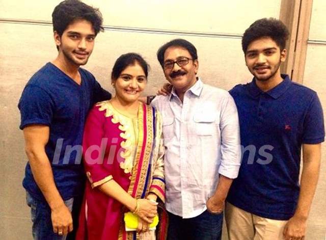 Harsh Rajput with his parents and brother