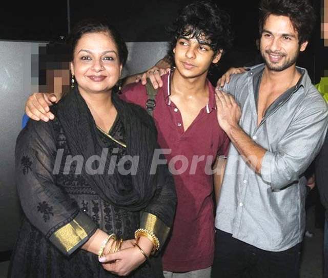 Ishaan Khattar With His Mother And Half-Brother