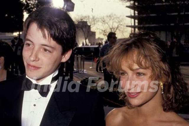 Johnny Depp with his girlfriend Jennifer Grey