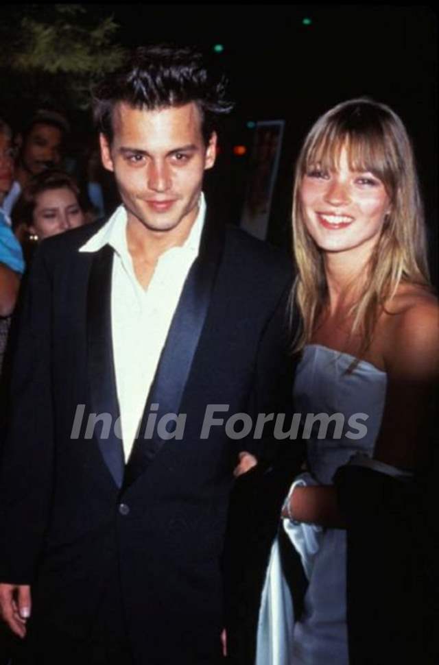 Johnny Depp with his girlfriend Kate Moss