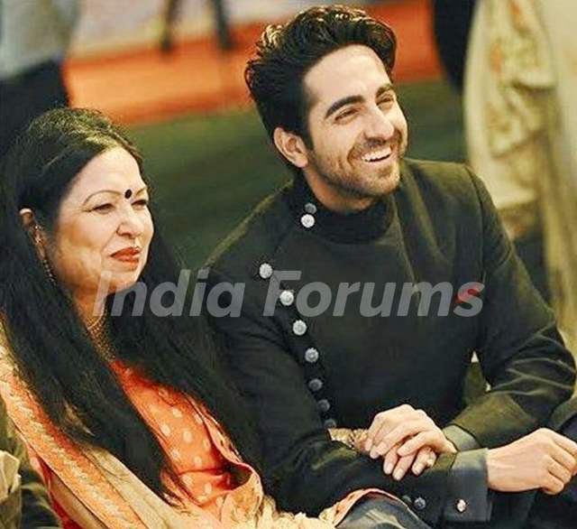 Ayushmann Khurrana with his mother