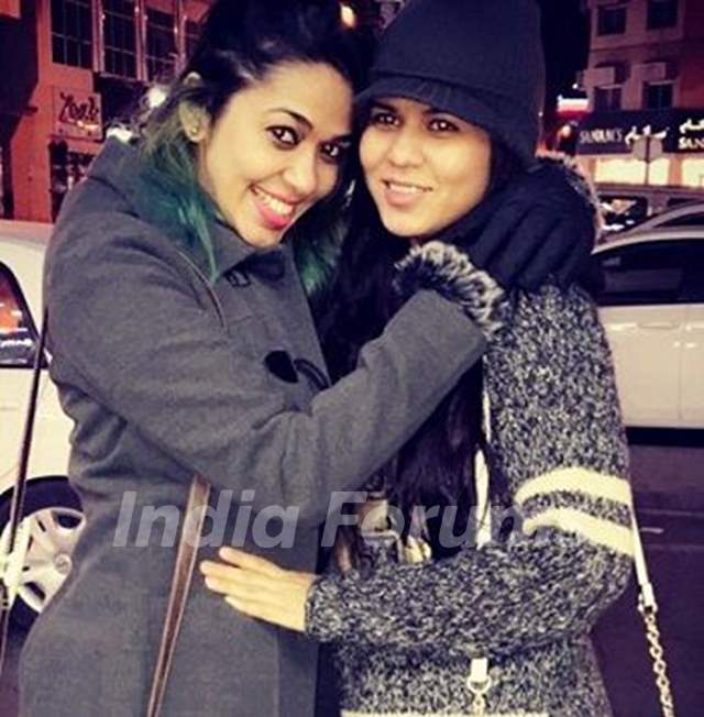 Firoza Khan with her sister