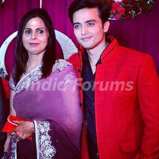 Mukul Harish with his mother