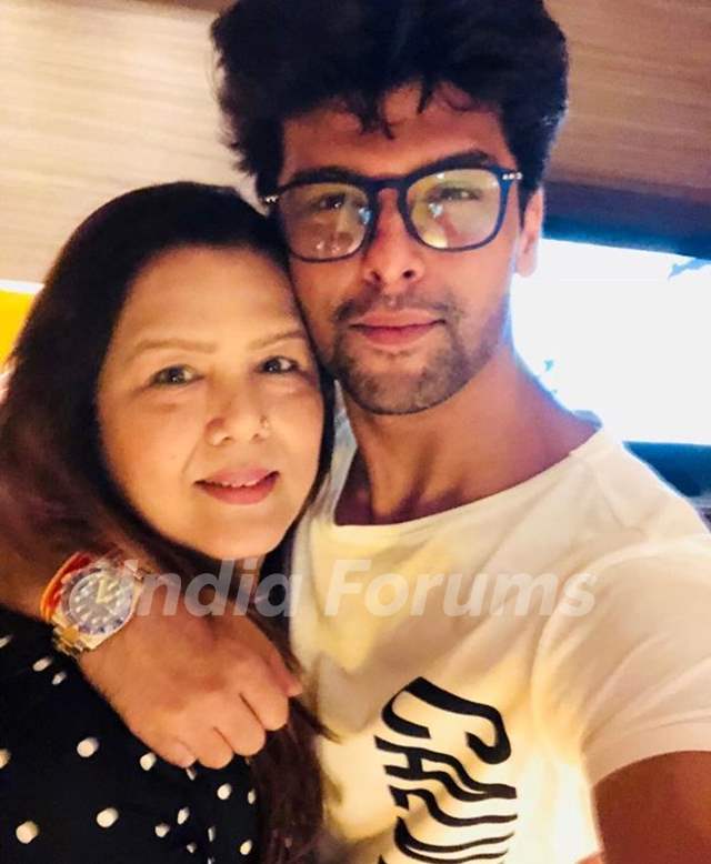 Kushal Tandon with his mother