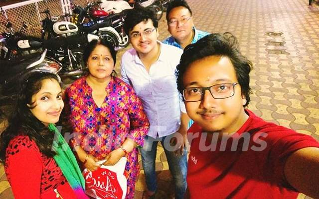 Mohit Sinha with his parents, brother, and wife