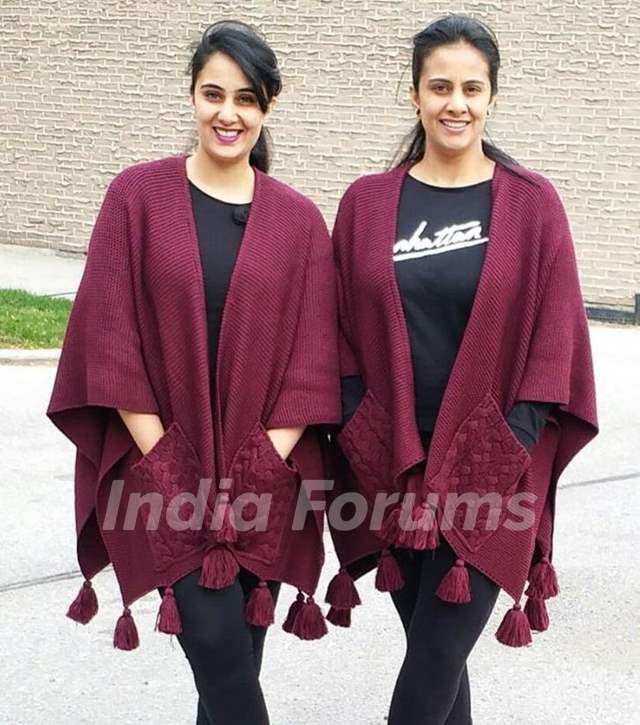 Sai Lokur with her sister