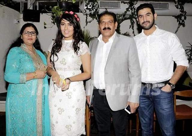 Shireen Mirza with her parents and brother Shahbaz Mirza