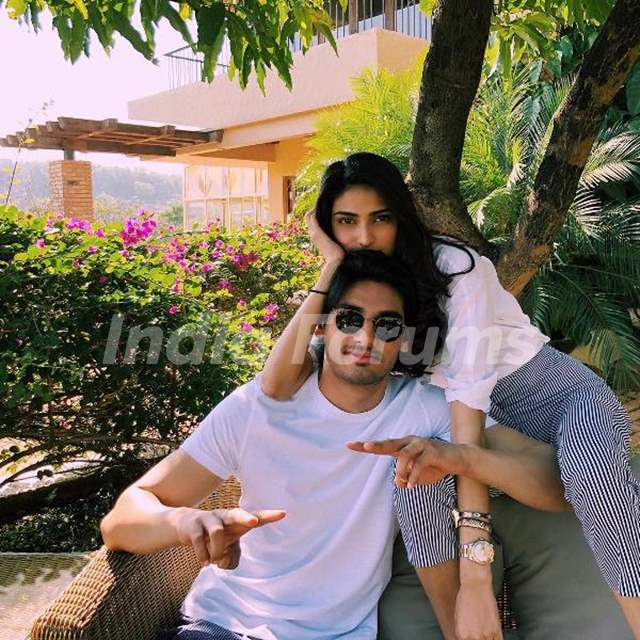 Athiya Shetty with her brother