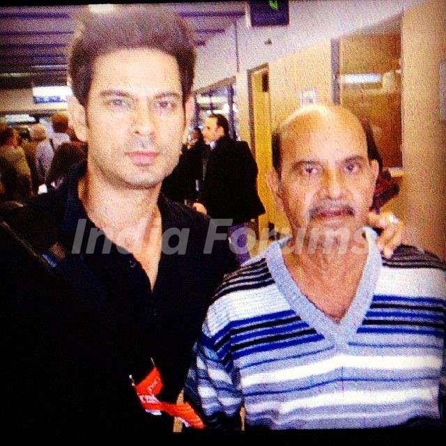 Keith Sequeira with his father
