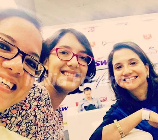 Tanuja Chandra with her sister and niece