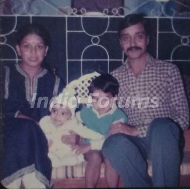 Rohit Reddy with his family in childhood