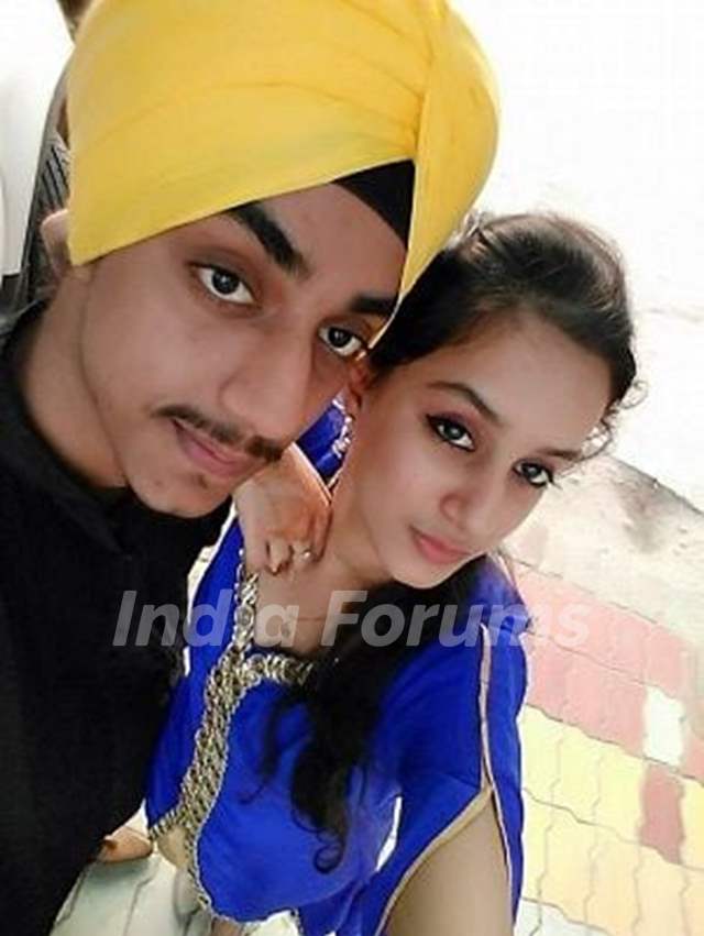 Sargun Kaur with her brother