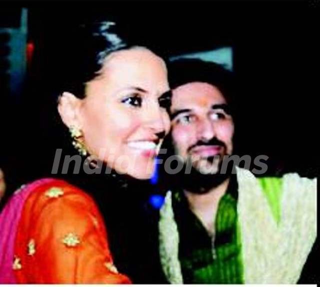 Neha Dhupia with her brother Hardeep Dhupia