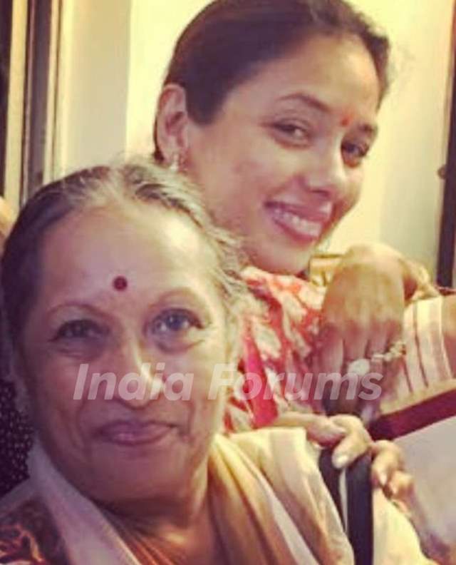 Rupali Ganguly with her mother