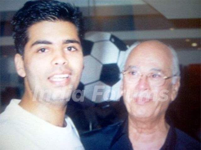 Karan Johar with his father