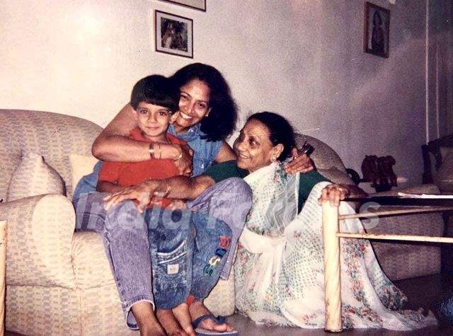 Zarina Wahab with her mother and son