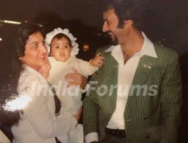 Dimple Sharma with her parents