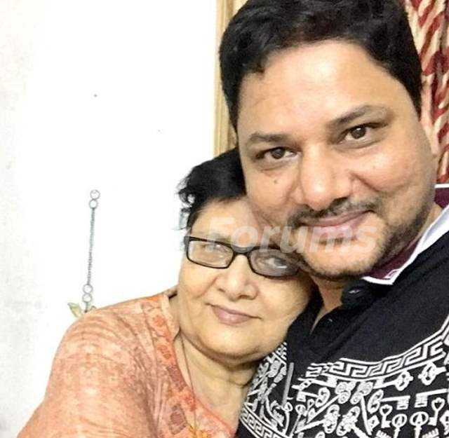 Ravi Gossain with his mother