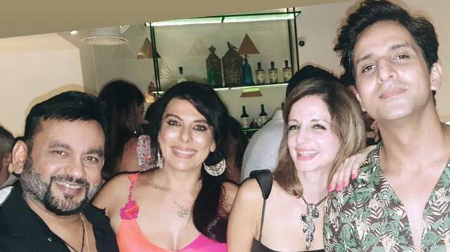 Pooja Bedi, Sussanne Khan and Arsalan Goni