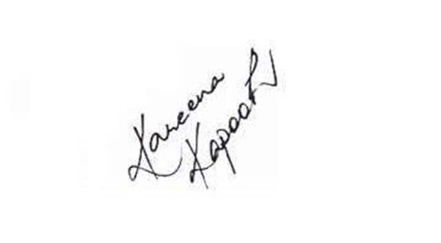 Kareena Kapoor's Signature