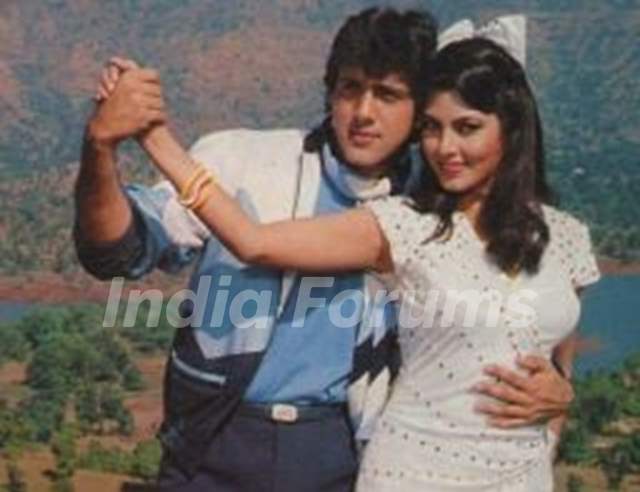 Kimi Katkar with Govinda Photo