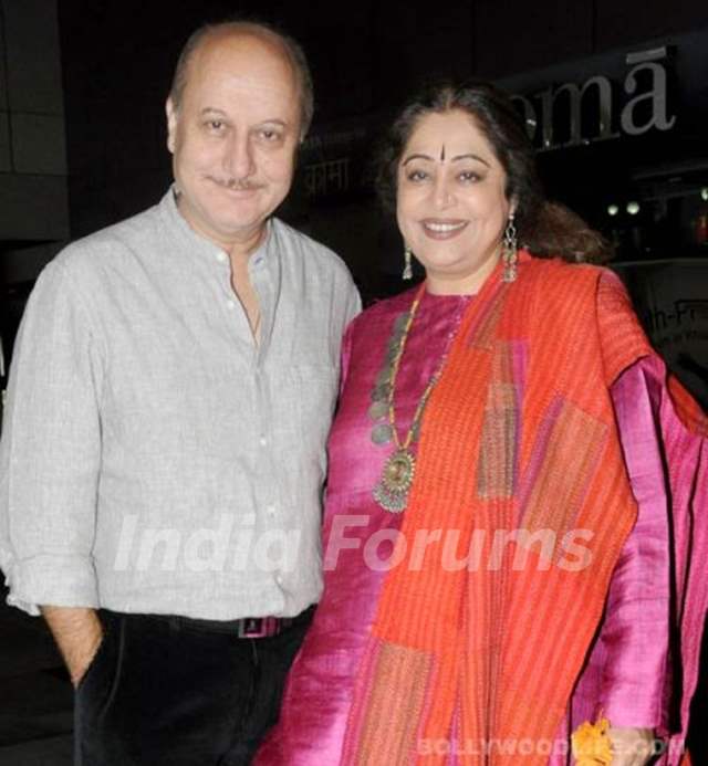 Kirron Kher with her husband Anupam Kher