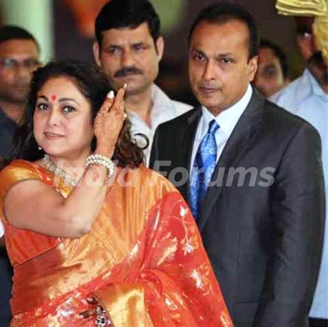 Tina Ambani with her husband Anil Ambani