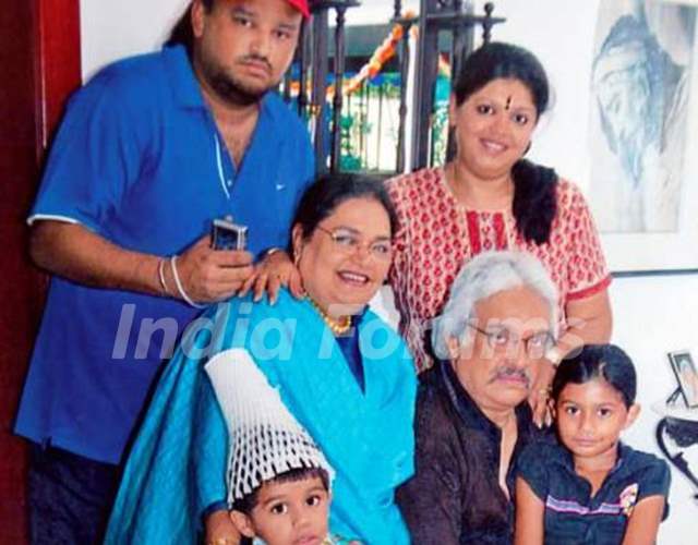 Usha Uthup with her family