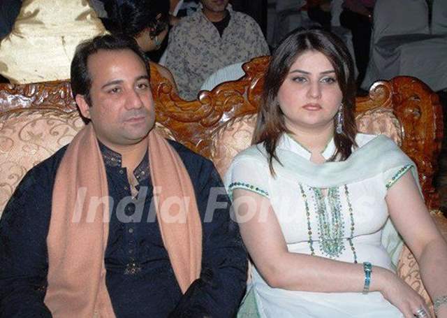 Rahat Fateh Ali Khan with his wife