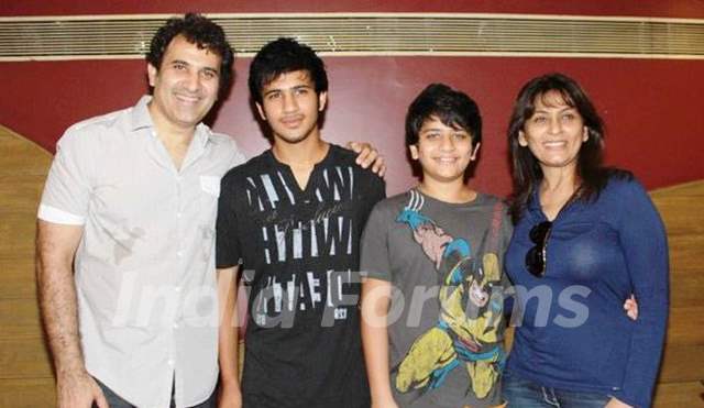 Archana Puran Singh with her husband and children
