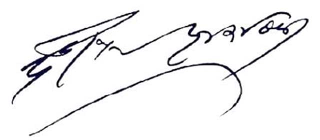 Bhupen Hazarika's Signature