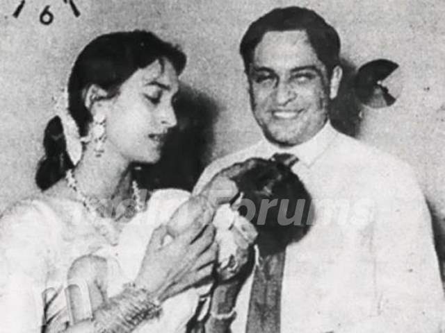 Nutan with her husband