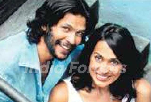 Madhu Sapra with her boyfriend, Milind Soman