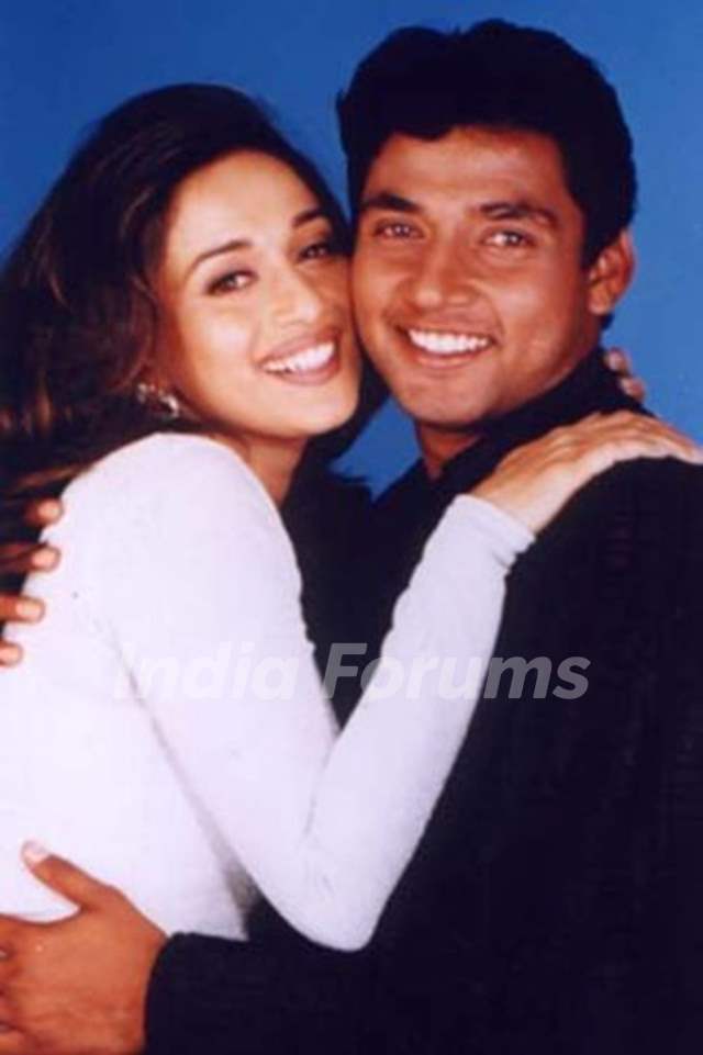Madhuri Dixit with Ajay Jadeja
