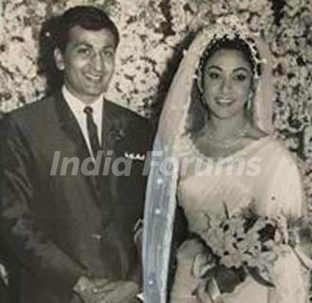 Mala Sinha with Husband