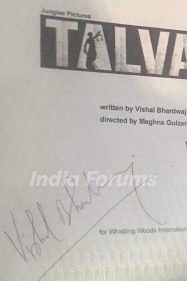 Vishal Bhardwaj signature