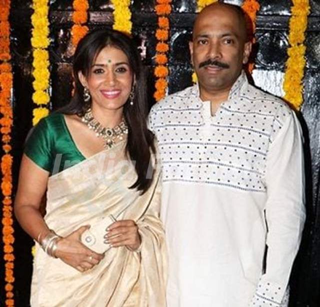 Sonali Kulkarni with her husband Nachiket Pantvaidya
