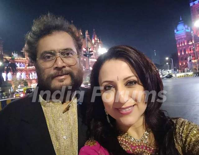 Kishori Shahane Vij with her husband