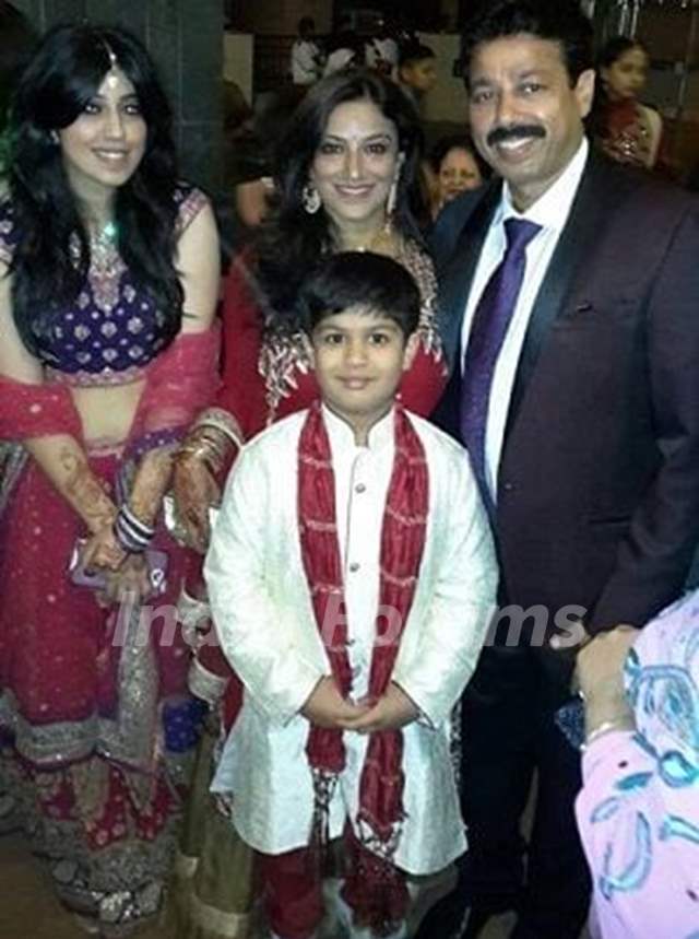 Ritu Vij with husband and children